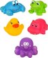 Akuku vannas rotaļlietu komplekts Ūdens radības, 5 gab., A0363 цена и информация | Rotaļlietas zīdaiņiem | 220.lv