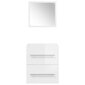 Vannasistabas skapītis ar spoguli vidaXL, 41x38,5x48cm, balts cena un informācija | Vannas istabas mēbeļu komplekti | 220.lv