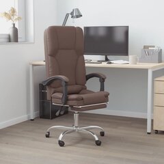 Atlaižams masāžas biroja krēsls, brūns cena un informācija | Biroja krēsli | 220.lv