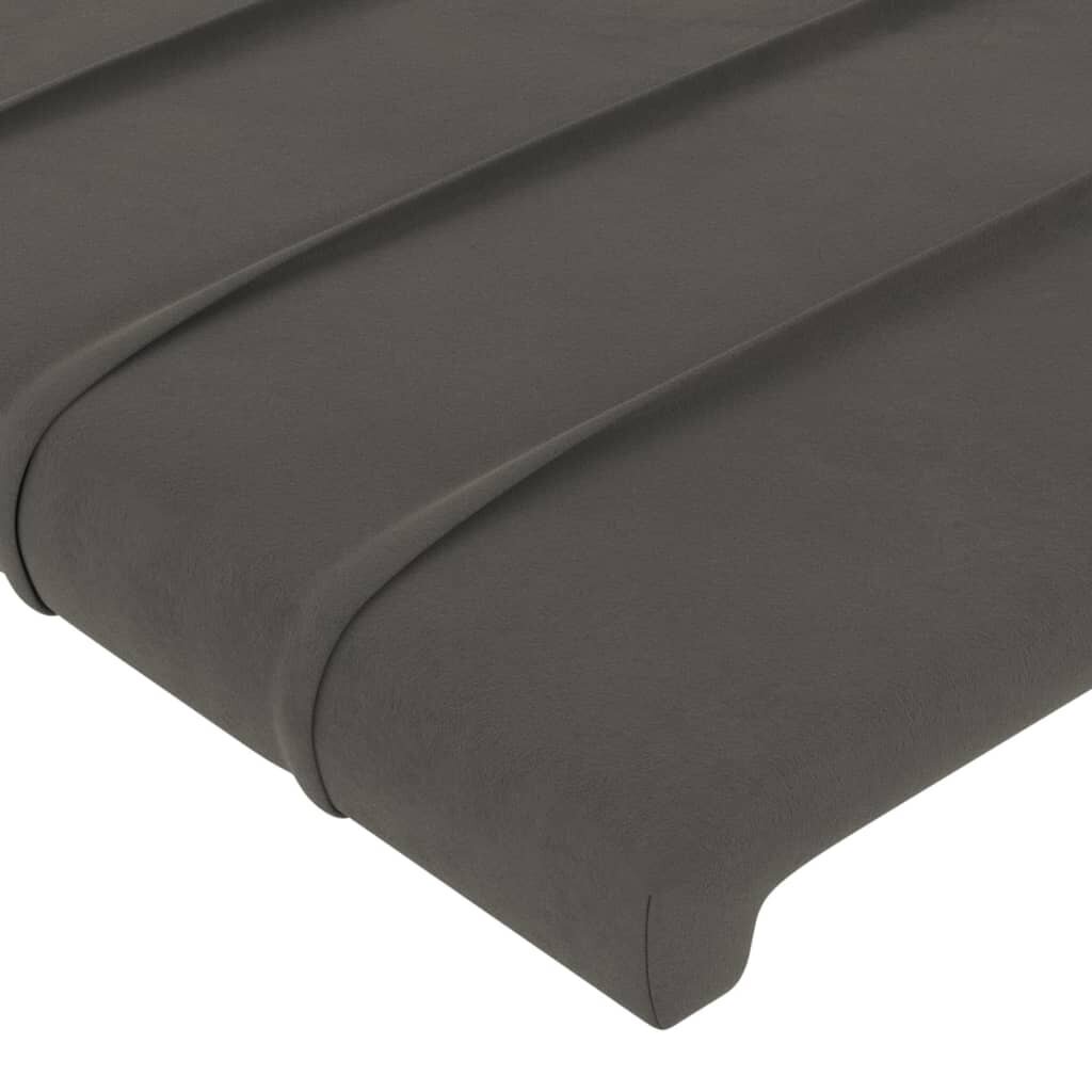 Galvgalis pelēks 83x16x118/128cm cena un informācija | Gultas | 220.lv