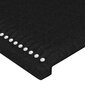 vidaXL gultas galvgalis ar LED, 83x16x118/128 cm, melns audums cena un informācija | Gultas | 220.lv