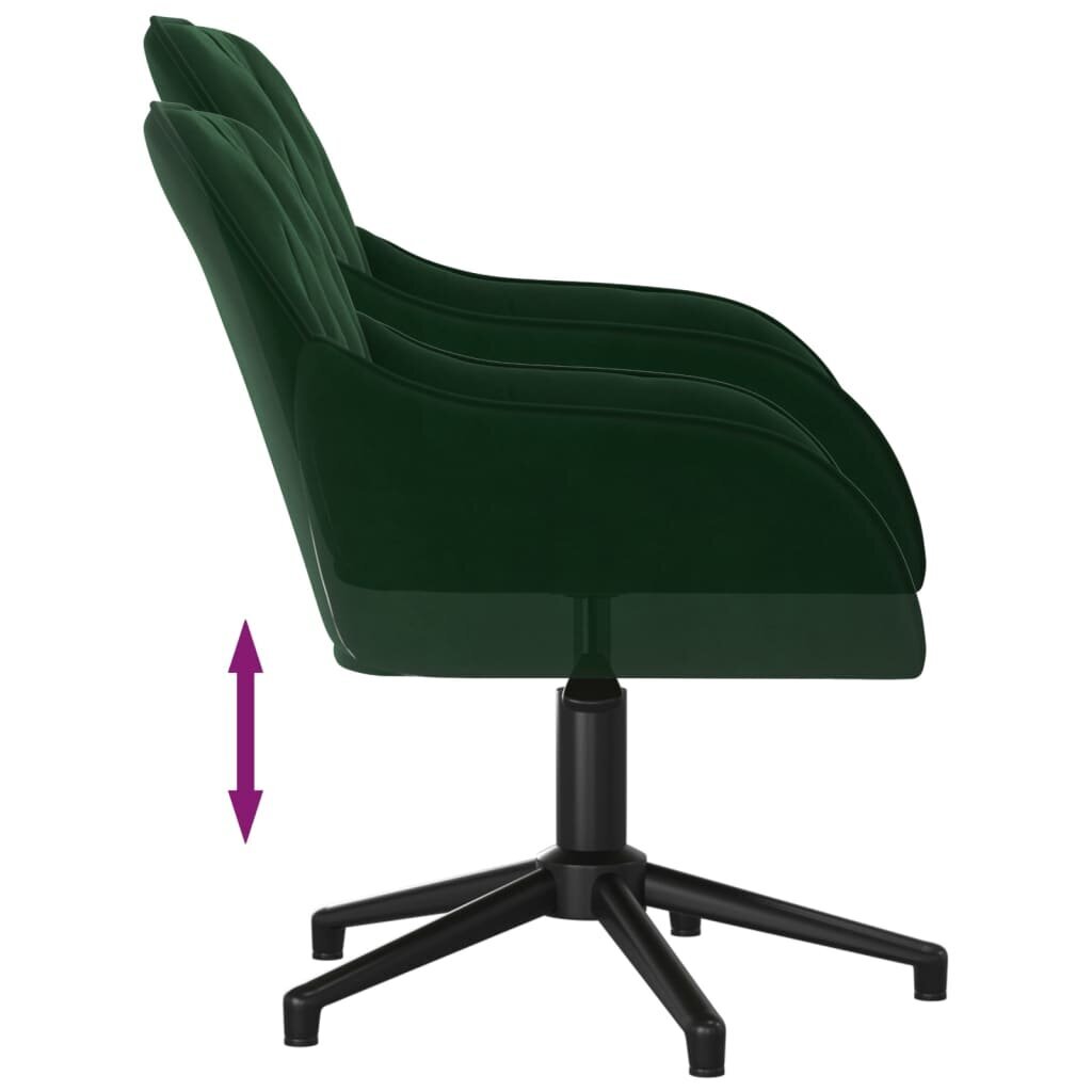 Biroja krēsls vidaXL, tumši zaļš cena un informācija | Biroja krēsli | 220.lv