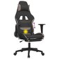 Spēļu krēsls ar kāju balstu, melns/brūns cena un informācija | Biroja krēsli | 220.lv