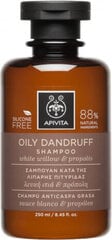 Šampūns pret blagznām Apivita Oily Dandruff Shampoo With White Willow And Propolis, 250 ml цена и информация | Шампуни | 220.lv