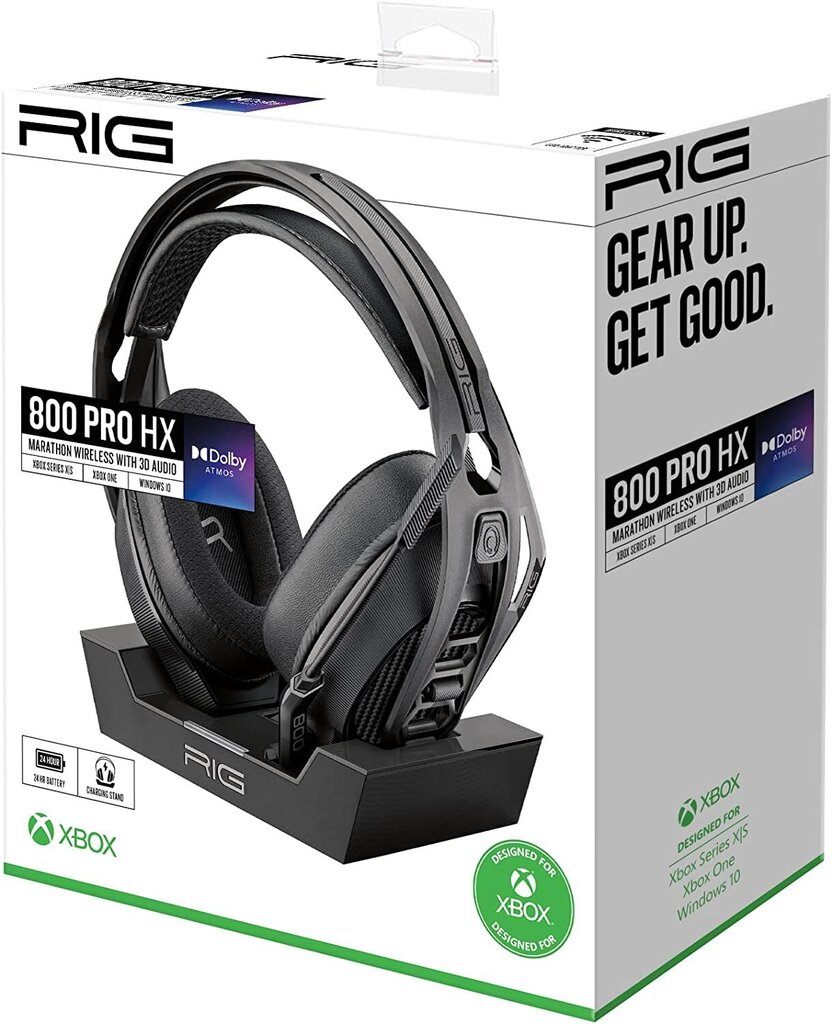 Nacon RIG 800 PRO HX bezvadu spēļu austiņas (melns) | Xbox cena un informācija | Austiņas | 220.lv