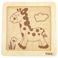 Развивающий пазл из дерева Viga Giraffe (2611) 3191 цена и информация | Игрушки для малышей | 220.lv