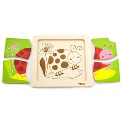 Izglītojoša koka puzle Viga Ladybird (3153) 1402 cena un informācija | Rotaļlietas zīdaiņiem | 220.lv