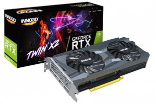 Inno3D GeForce RTX 3060 Ti Twin X2 LHR (N306T2-08D6-119032DH) цена и информация | Видеокарты (GPU) | 220.lv