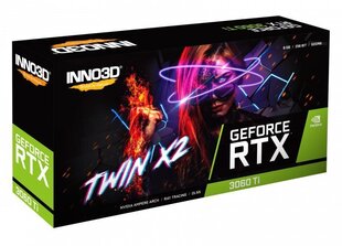Inno3D GeForce RTX 3060 Ti Twin X2 LHR (N306T2-08D6-119032DH) cena un informācija | Videokartes (GPU) | 220.lv