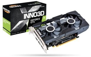 Inno3D GeForce GTX 1650 GDDR6 Twin X2 (N16502-04D6X-1177VA25) cena un informācija | Videokartes (GPU) | 220.lv