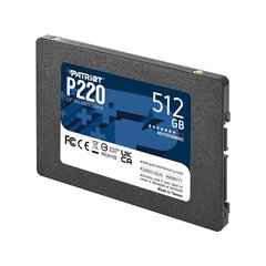 Patriot P220, 512GB (P220S512G25) cena un informācija | Iekšējie cietie diski (HDD, SSD, Hybrid) | 220.lv