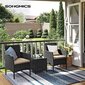 Dārza mēbeļu komplekts, galds ar 2 krēsliem GGF003B01 cena un informācija | Dārza mēbeļu komplekti | 220.lv