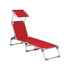 Красная кровать с тентом (балдахином) от солнца GCB19RD цена и информация | Шезлонги | 220.lv