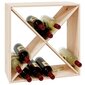 Vīna pudeļu plaukts, 62x25x62cm, brūns cena un informācija | Virtuves skapīši | 220.lv