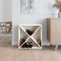 Vīna pudeļu plaukts, 62x25x62cm, balts cena un informācija | Virtuves skapīši | 220.lv