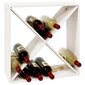 Vīna pudeļu plaukts, 62x25x62cm, balts cena un informācija | Virtuves skapīši | 220.lv