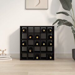Vīna pudeļu plaukts, 56x25x56cm, melns cena un informācija | Virtuves skapīši | 220.lv