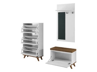 Комплект мебели Tunbergia II-bialy (белый) цена и информация | Комплекты в прихожую | 220.lv