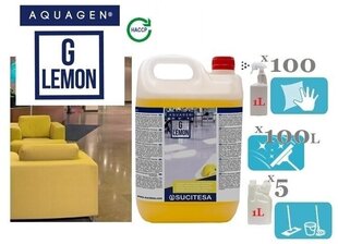 Универсальное чистящее средство с био спиртом Aquagen G Lemon, 5 л (концентрат) цена и информация | Чистящие средства | 220.lv