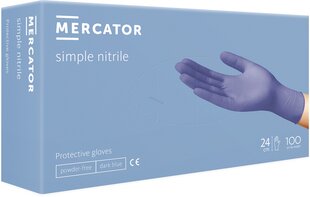 Vienreizlietojamie nitrila cimdi Mercator Simple Nitrile S, 100 gab. цена и информация | Рабочие перчатки | 220.lv