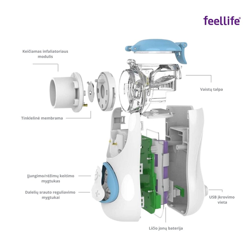 Feellife Air Kids inhalators cena un informācija | Inhalatori | 220.lv