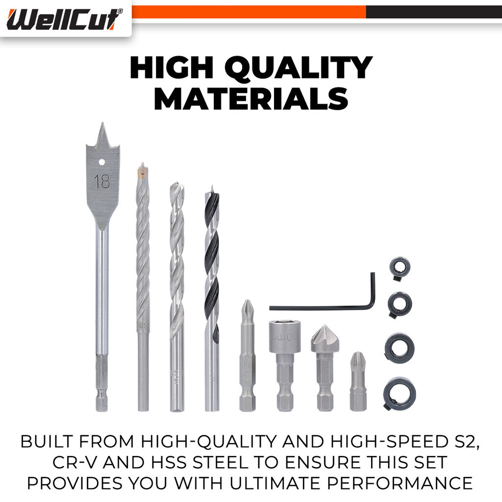 Urbju un vītņu uzgaļu komplekts, 101 gab. UK BRAND, WellCut® WC-DB101U цена и информация | Rokas instrumenti | 220.lv