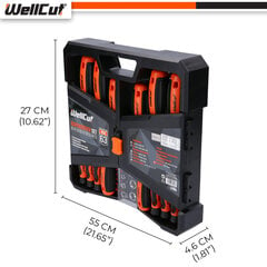 Skrūvgriežu un uzgaļu komplekts 63 gab. UK BRAND, WellCut® WC-RSD63 cena un informācija | Rokas instrumenti | 220.lv