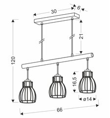 Piekaramā lampa 5533-78087 cena un informācija | Lustras | 220.lv