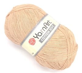 Пряжа для вязания YarnArt Cotton Soft 100 г, цвет светло-коричневый 1R23 цена и информация | Принадлежности для вязания | 220.lv