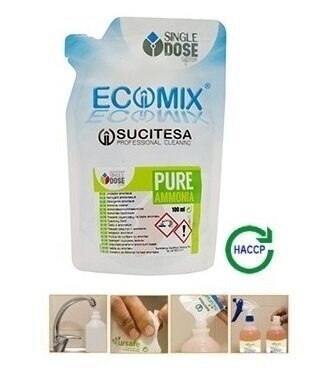 Ecomix Ammonia Dose tīrīšanas līdzeklis ar amonjaku, 1L cena un informācija | Tīrīšanas līdzekļi | 220.lv