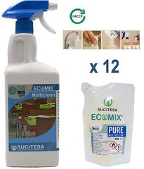 Универсальное чистящее средство Ecomix Multiclean, роза, 12 шт цена и информация | Очистители | 220.lv