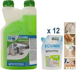 Ecomix Ammonia Cleaner ar amonjaku, 12 gab cena un informācija | Tīrīšanas līdzekļi | 220.lv