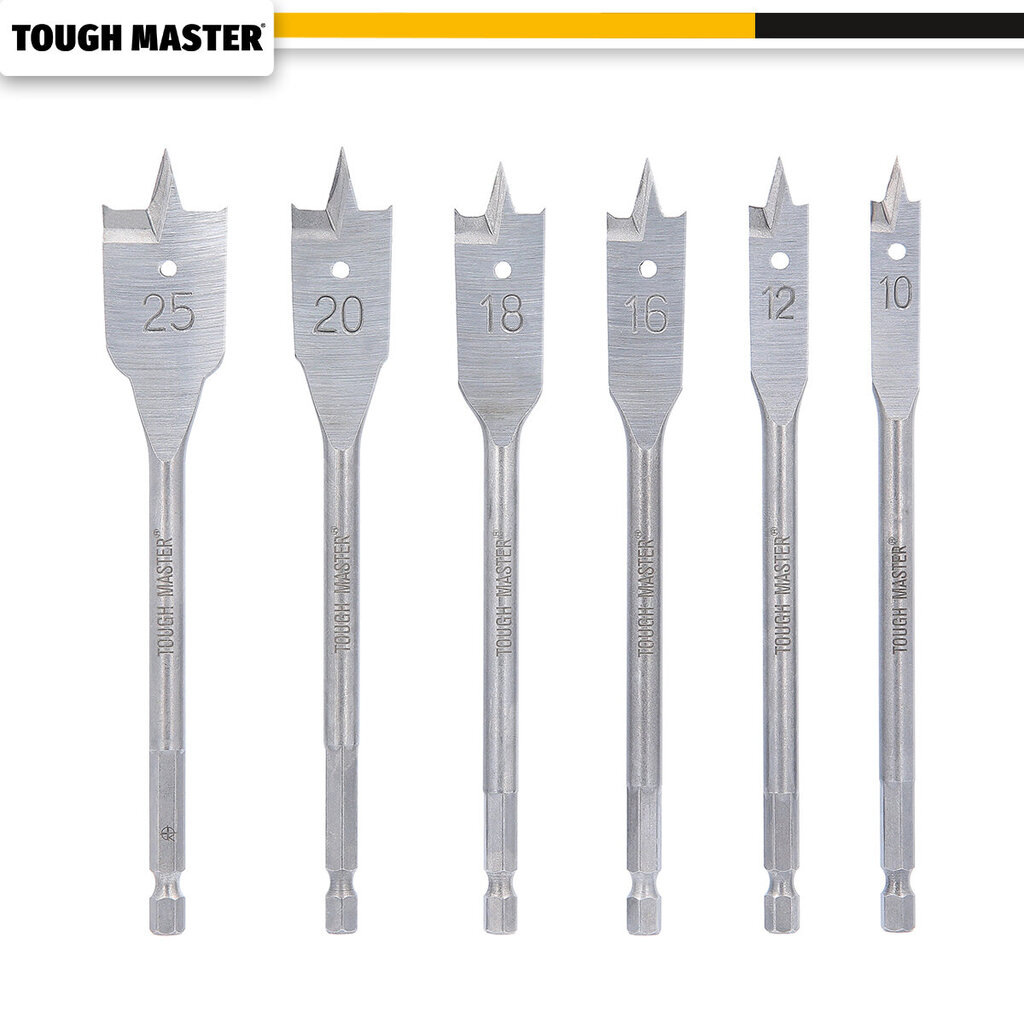 Spalvu urbji kokam 6 gab. 10, 12, 16, 18, 20 un 25 mm UK BRAND, TOUGH MASTER® TM-FDB6 cena un informācija | Rokas instrumenti | 220.lv