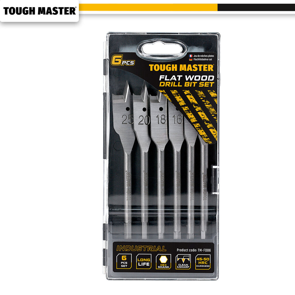 Spalvu urbji kokam 6 gab. 10, 12, 16, 18, 20 un 25 mm UK BRAND, TOUGH MASTER® TM-FDB6 цена и информация | Rokas instrumenti | 220.lv