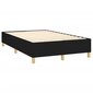 vidaXL atsperu gulta ar matraci, LED, melns audums, 120x200 cm cena un informācija | Gultas | 220.lv