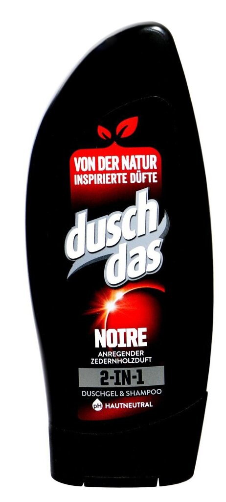 Dušas želeja-šampūns vīriešiem Duschdas Noire 2in1 Shower Gel & Shampoo, 250 ml цена и информация | Šampūni | 220.lv