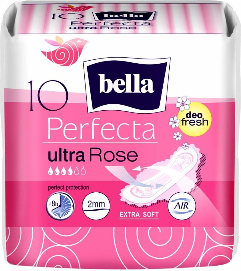 Higiēniskās paketes Bella Perfecta Ultra Rose, 10 gab cena un informācija | Tamponi, higiēniskās paketes, ieliktnīši | 220.lv