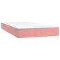 vidaXL atsperu gulta ar matraci, LED, rozā samts, 80x200 cm цена и информация | Gultas | 220.lv