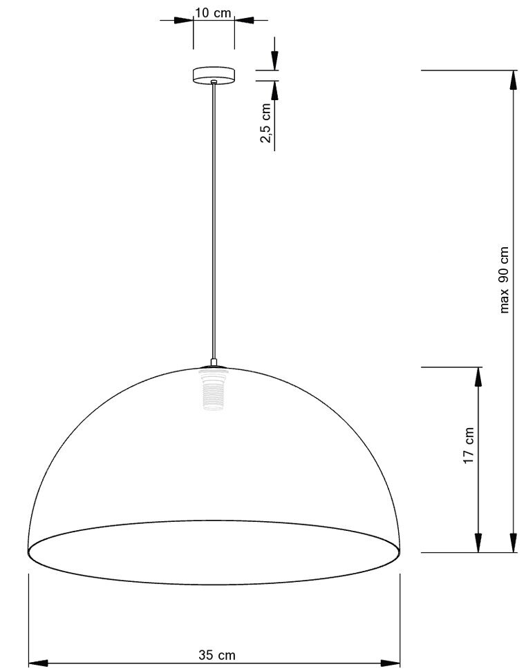 Piekarināma lampa Sfera 32292 cena un informācija | Griestu lampas | 220.lv