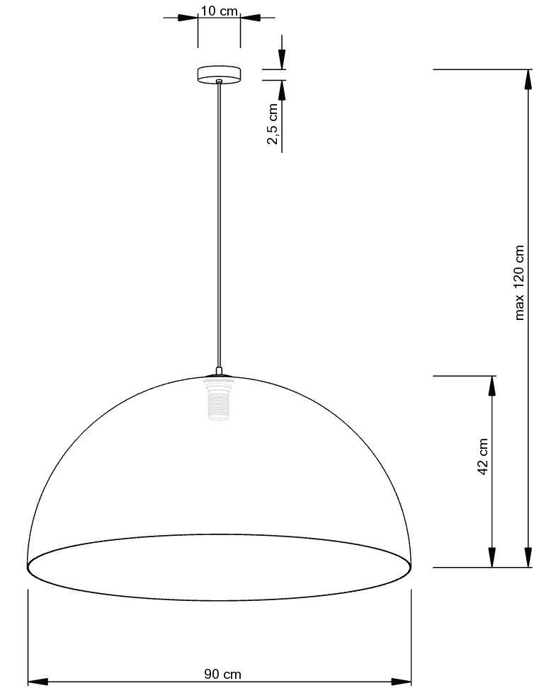 Piekarināma lampa Sfera 32295 cena un informācija | Griestu lampas | 220.lv