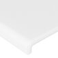 vidaXL gultas galvgalis ar LED, 90x5x78/88 cm, balta mākslīgā āda cena un informācija | Gultas | 220.lv