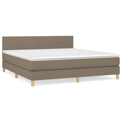 Кровать с пружинами/матрасом, темно-серая, 160x200 см цена и информация | Кровати | 220.lv