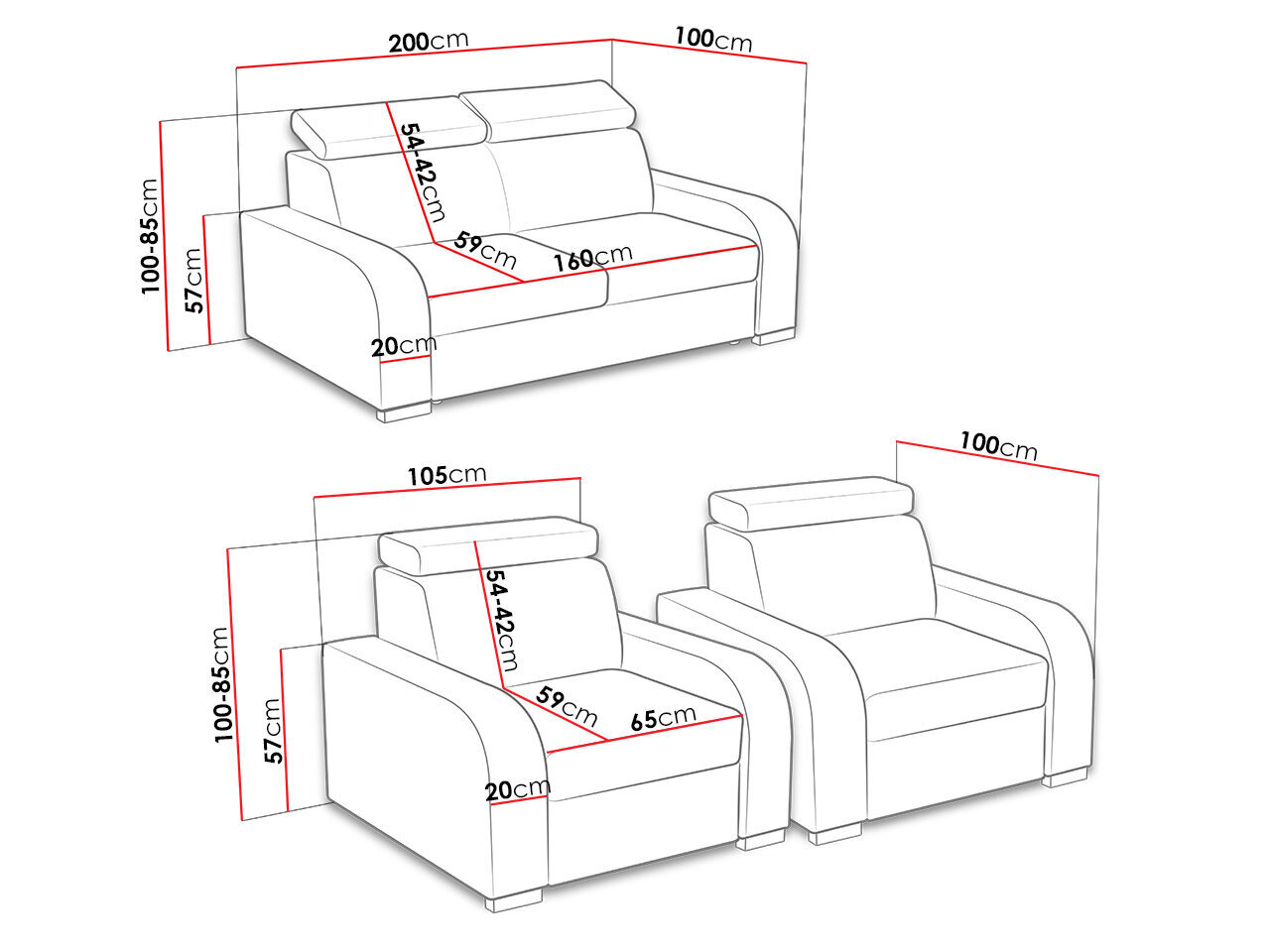 Mīksto mēbeļu komplekts LOSAR 3 + 1 + 1-Crown 4 cena un informācija | Dīvānu komplekti | 220.lv