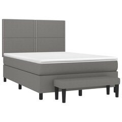 vidaXL atsperu gulta ar matraci, tumši pelēka, 140x200 cm, audums цена и информация | Кровати | 220.lv