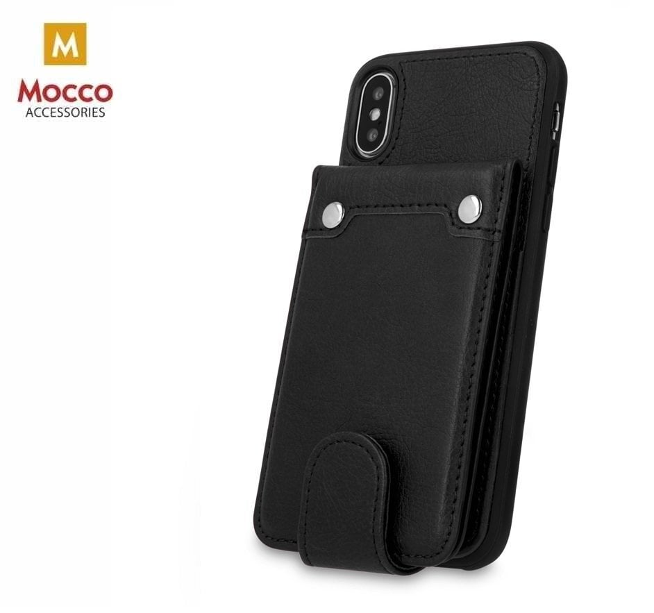 Mocco Smart Wallet Case Eko Ādas Apvalks Telefonam - Vizitkāršu Maks Priekš Apple iPhone 7 / iPhone 8 Melns цена и информация | Telefonu vāciņi, maciņi | 220.lv