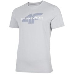 T-krekls 4F M H4Z22 TSM032 27S, pelēks cena un informācija | Sporta apģērbs vīriešiem | 220.lv