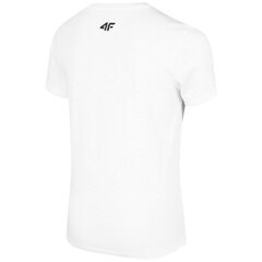 Футболка 4F Jr HJZ22-JTSM002 10S, белая цена и информация | Рубашки для мальчиков | 220.lv