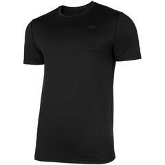 Vīriešu funkcionālais T-krekls 4F H4Z22 TSMF351 20S, melns cena un informācija | Vīriešu T-krekli | 220.lv
