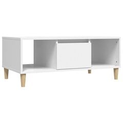 vidaXL kafijas galdiņš, balts, 90x50x36,5 cm, inženierijas koks cena un informācija | Žurnālgaldiņi | 220.lv