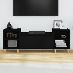 vidaXL TV skapītis, melns, 160x35x55 cm, inženierijas koks cena un informācija | TV galdiņi | 220.lv